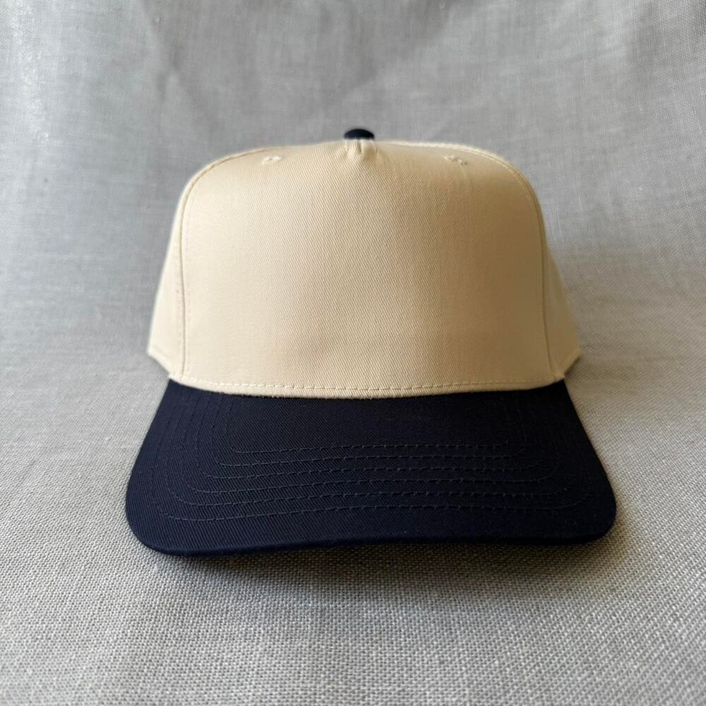 Cream and navy blue canvas MENS1